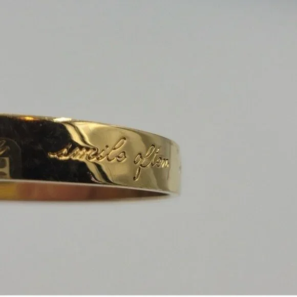 💛 Kate Spade Gold Mom Always Said Idiom Engraved Bangle Bracelet - Picture 5 of 7